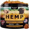 Calming Chews for Dogs with Hemp Oil Aid During Thunderstorms Separation Car Rides Hip and Joint Health Tasty Dog Calming Treats with Beef Flavor 180