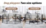 Dog Playpen Indoor Outdoor, 32" Height 8 Panels Fence with Anti-Rust Coating, Metal Heavy Portable Foldable Dog Pen for Large, Medium Small Dogs RV Ya